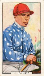 1936 Gallaher Famous Jockeys #1 Johnny Dines Front